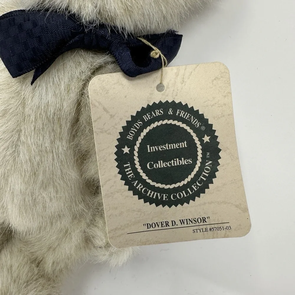 Boyds Bear Dover D. Windsor  Archive #57051- 03 WITH TAGS